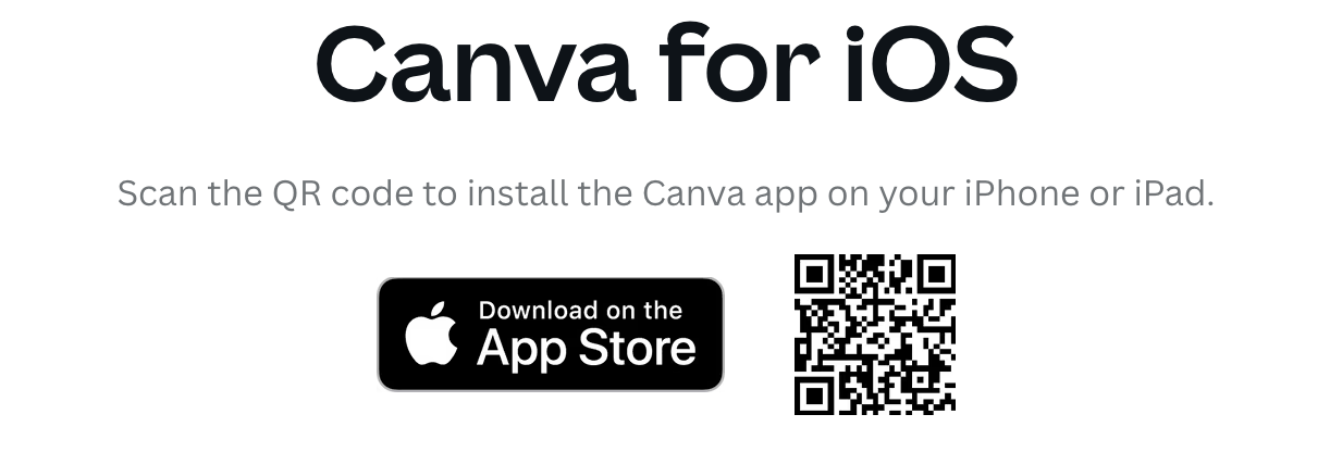 App Canva cho iOs